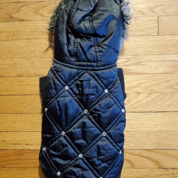 Quilted rhinestone dog jacket - Picture 2 of 7